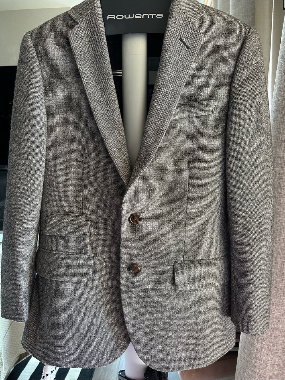 J. Crew Gray Herringbone Wool Sport Coat